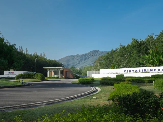 VISTEC main entrance gate with campus signage